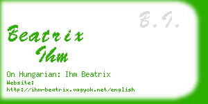 beatrix ihm business card